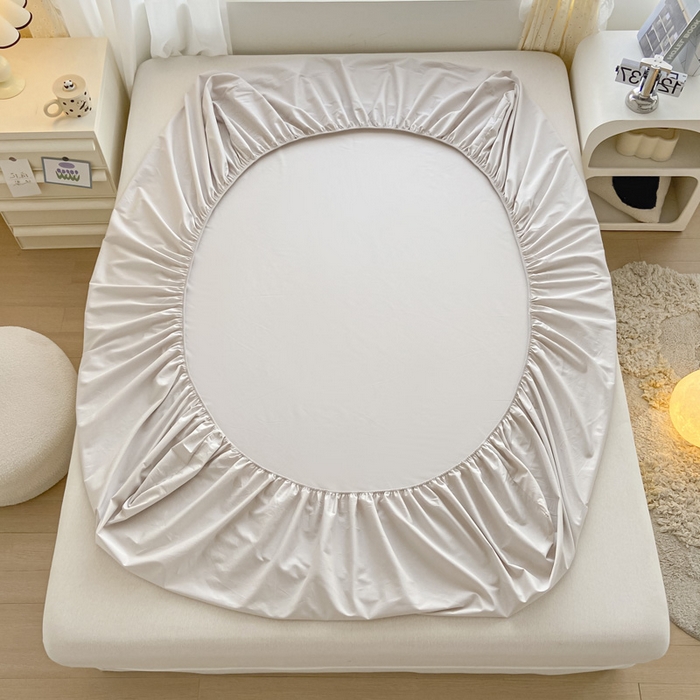 91家纺网 家纺一手货源 找家纺 涵宸家纺 2026新款全棉纯色单床笠-米兰 床笠-土灰