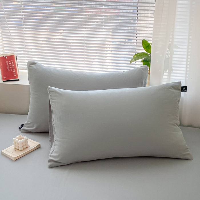 91家纺网 家纺一手货源 找家纺 涵宸家纺 2026新款全棉纯色单床笠-米兰 床笠-梧桐灰