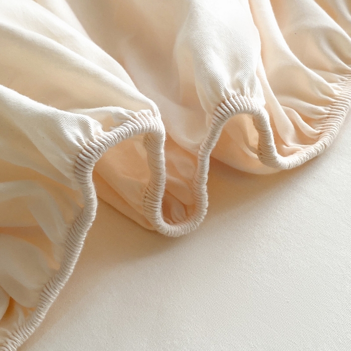 91家纺网 家纺一手货源 找家纺 涵宸家纺 2026新款全棉纯色单床笠-米兰 床笠-香槟金