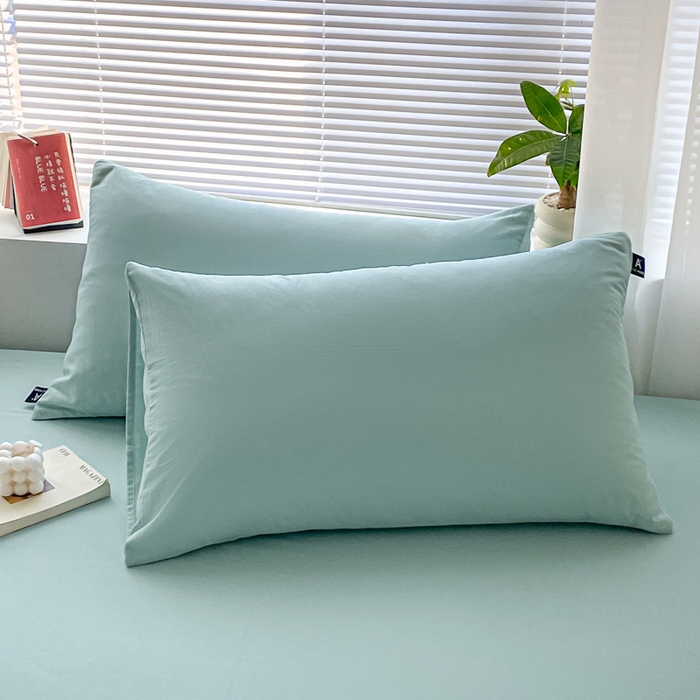 91家纺网 家纺一手货源 找家纺 涵宸家纺 2026新款全棉纯色单床笠-米兰 床笠-幸运兰