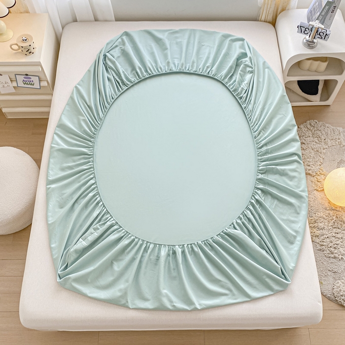 91家纺网 家纺一手货源 找家纺 涵宸家纺 2026新款全棉纯色单床笠-米兰 床笠-幸运兰