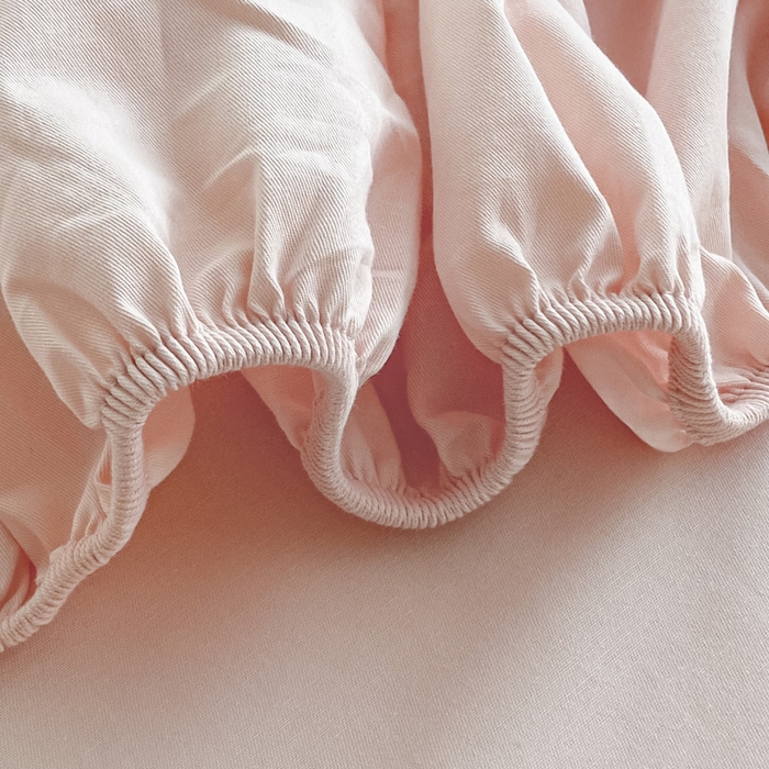 91家纺网 家纺一手货源 找家纺 涵宸家纺 2026新款全棉纯色单床笠-米兰 床笠-烟粉