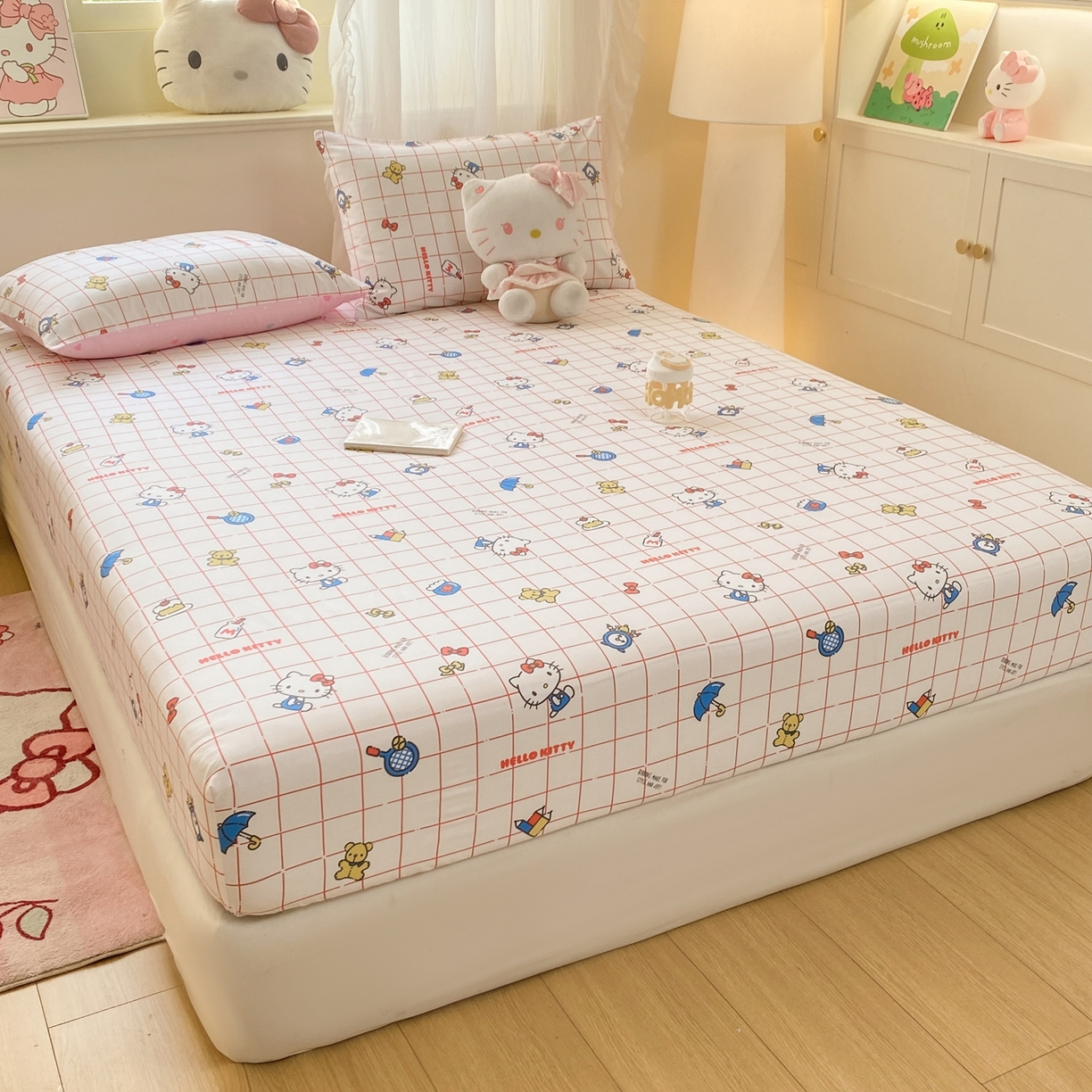 91家纺网 家纺一手货源 找家纺 （总）博雅 2026新款三丽鸥全棉小版印花床笠