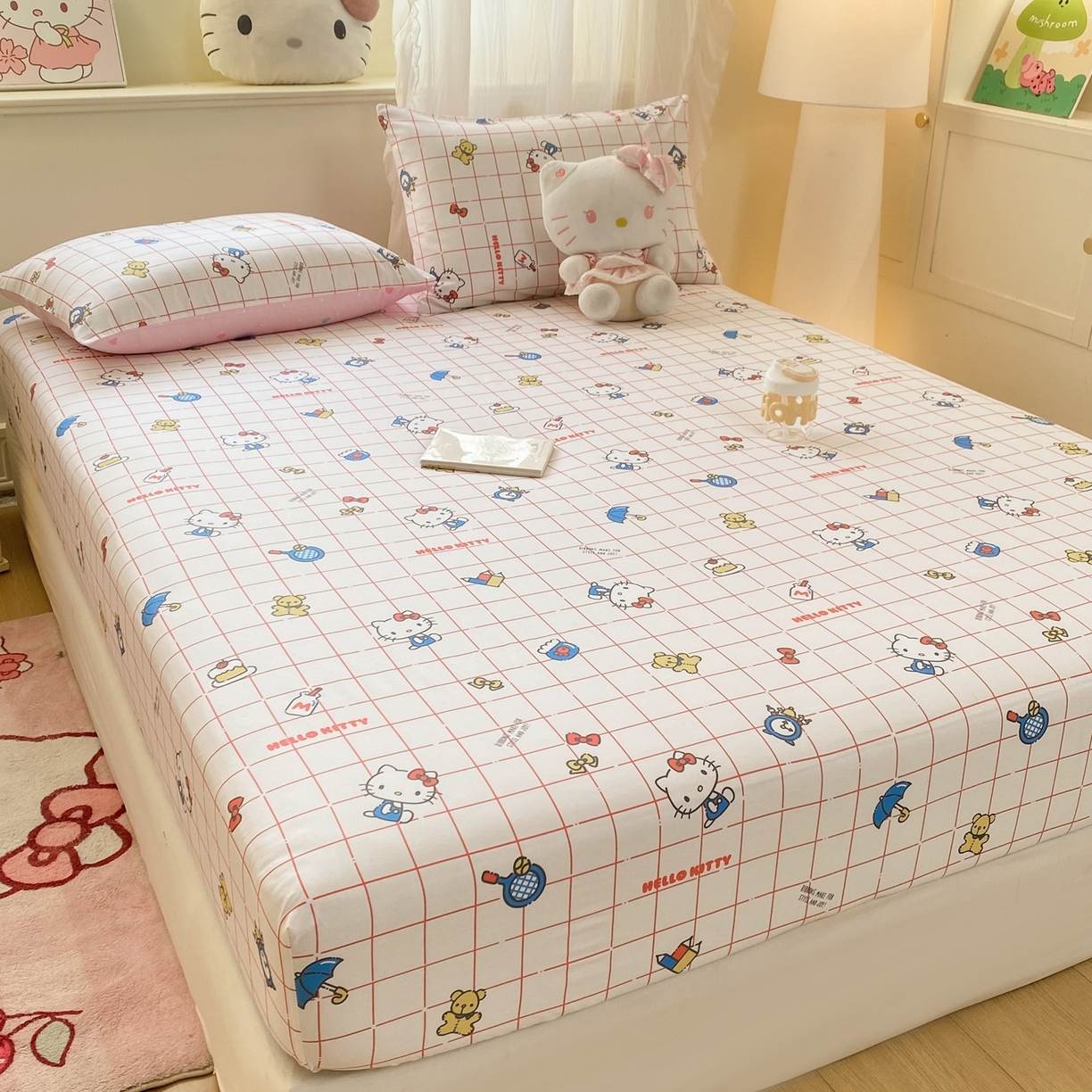 91家纺网 家纺一手货源 找家纺 （总）博雅 2026新款三丽鸥全棉小版印花床笠