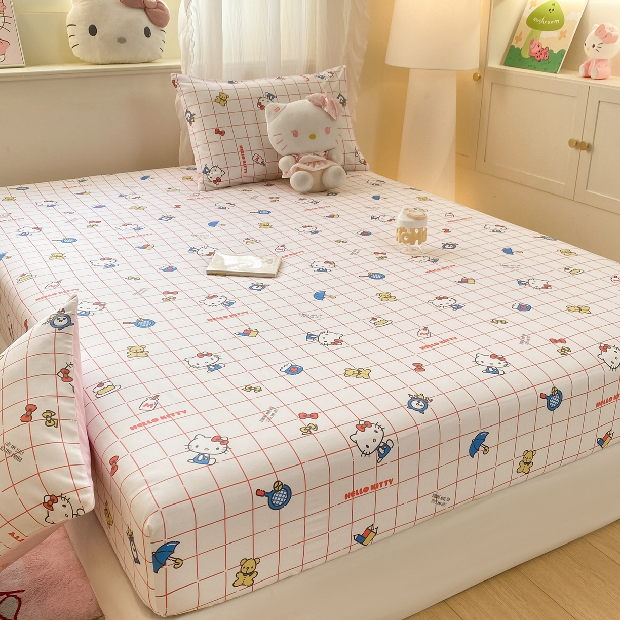 91家纺网 家纺一手货源 找家纺 （总）博雅 2026新款三丽鸥全棉小版印花床笠