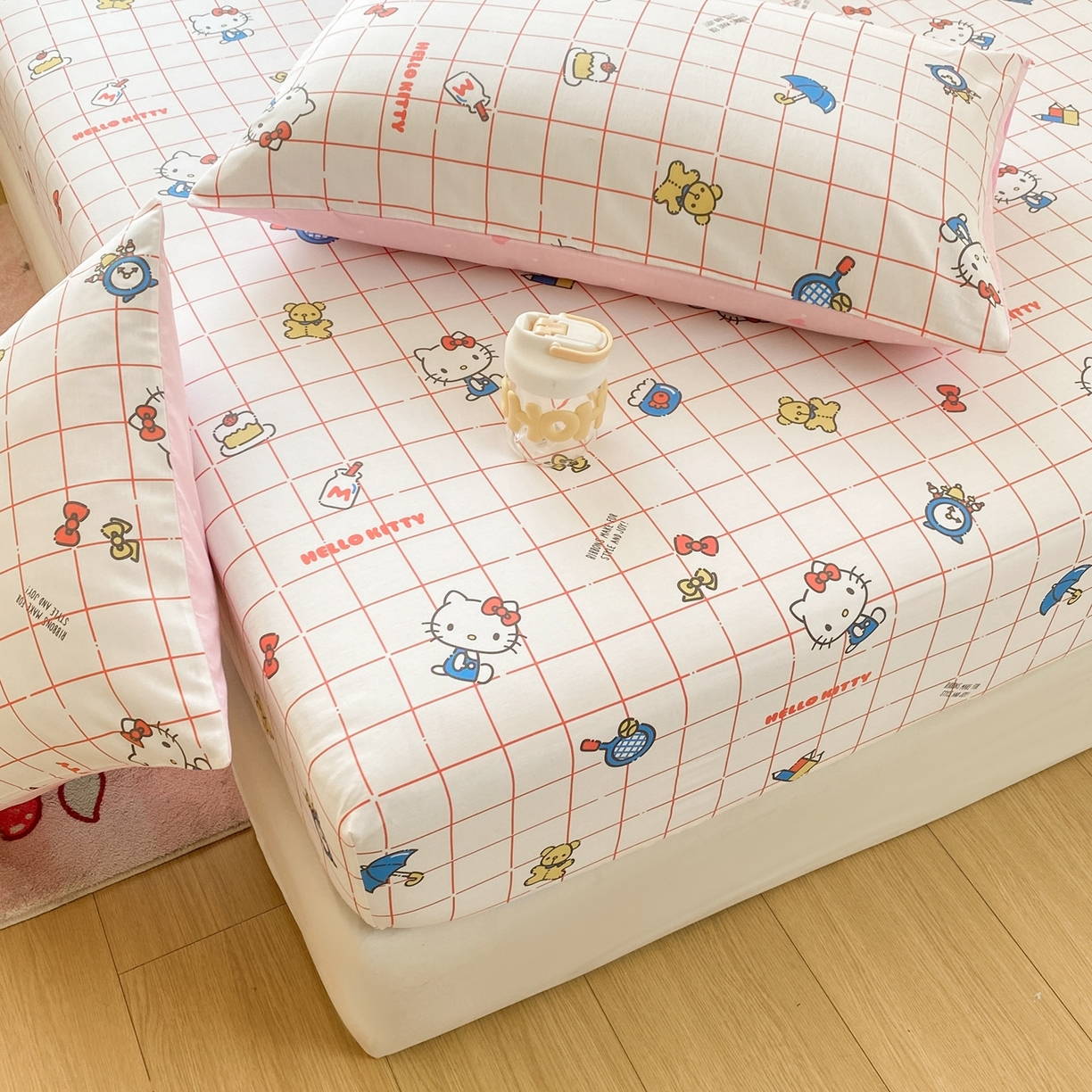 91家纺网 家纺一手货源 找家纺 （总）博雅 2026新款三丽鸥全棉小版印花床笠