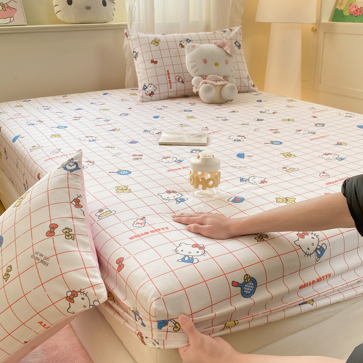 91家纺网 家纺一手货源 找家纺 （总）博雅 2026新款三丽鸥全棉小版印花床笠