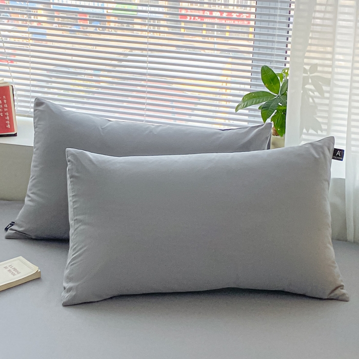 91家纺网 家纺一手货源 找家纺 涵宸家纺 2026新款全棉纯色单床笠-米兰 床笠-银灰