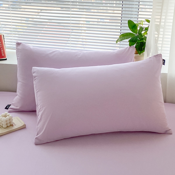 91家纺网 家纺一手货源 找家纺 涵宸家纺 2026新款全棉纯色单床笠-米兰 床笠-优雅紫