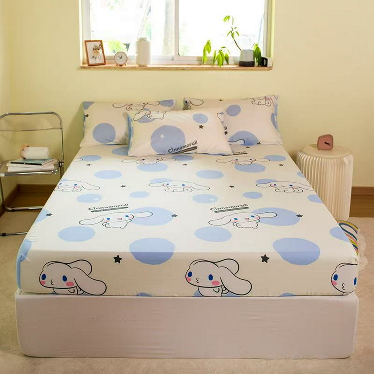 91家纺网 家纺一手货源 找家纺 （总）博雅 2026新款三丽鸥全棉小版印花床笠