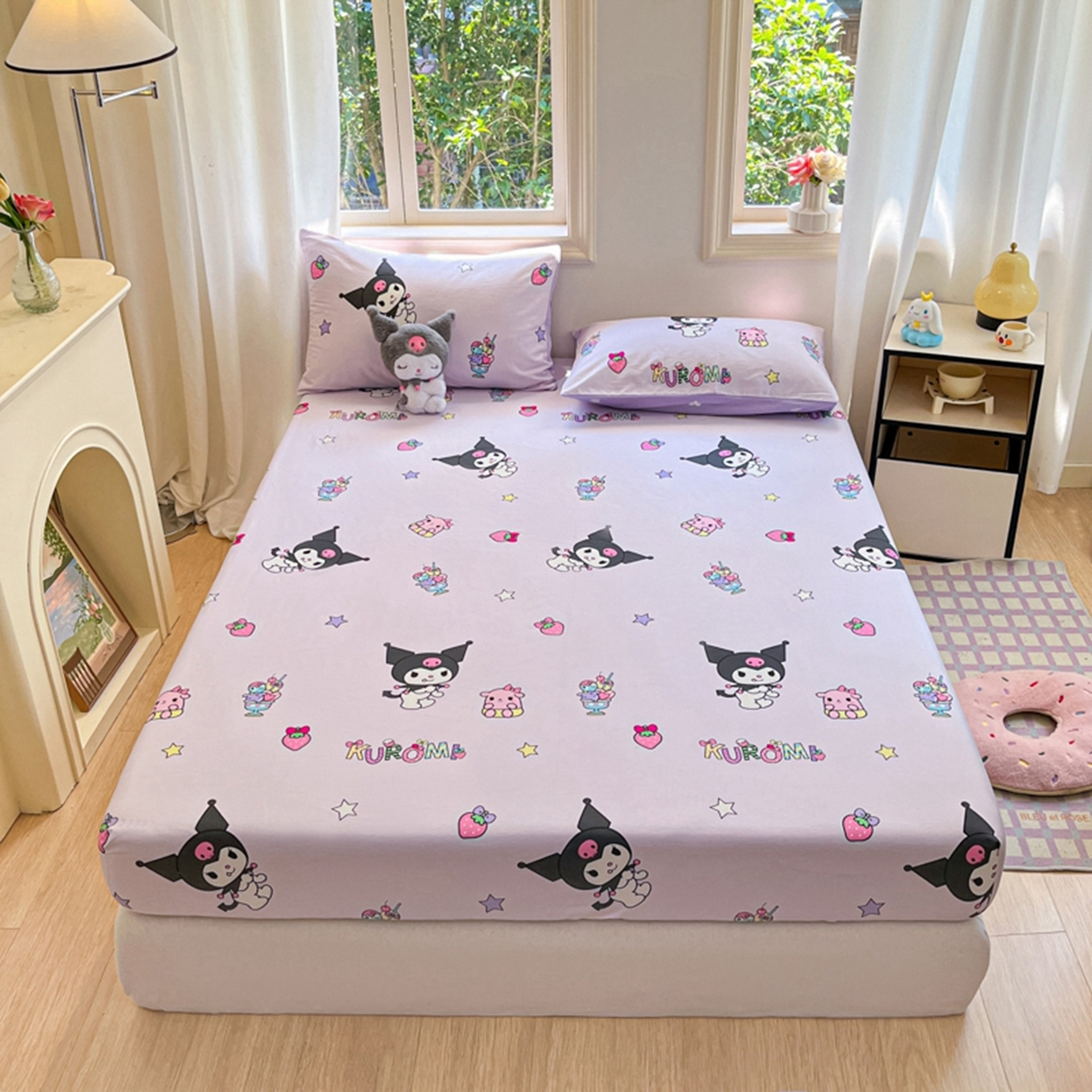 91家纺网 家纺一手货源 找家纺 （总）博雅 2026新款三丽鸥全棉小版印花床笠