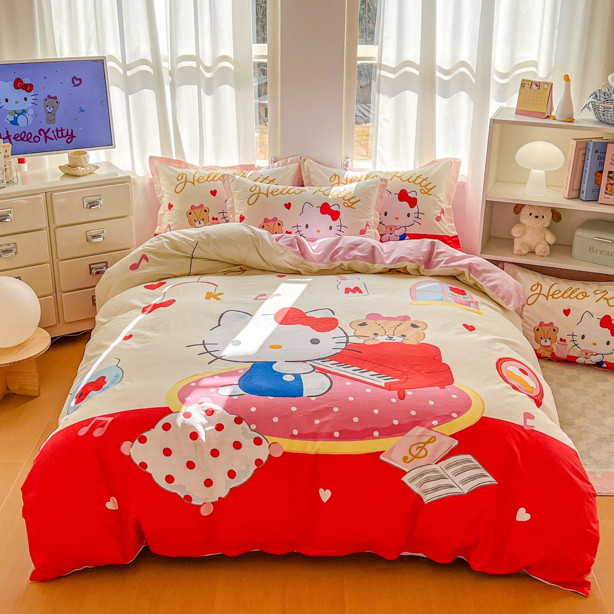 91家纺网 家纺一手货源 找家纺 （总）浩诚 2025新款高克重牛奶绒大版卡通四件套系列