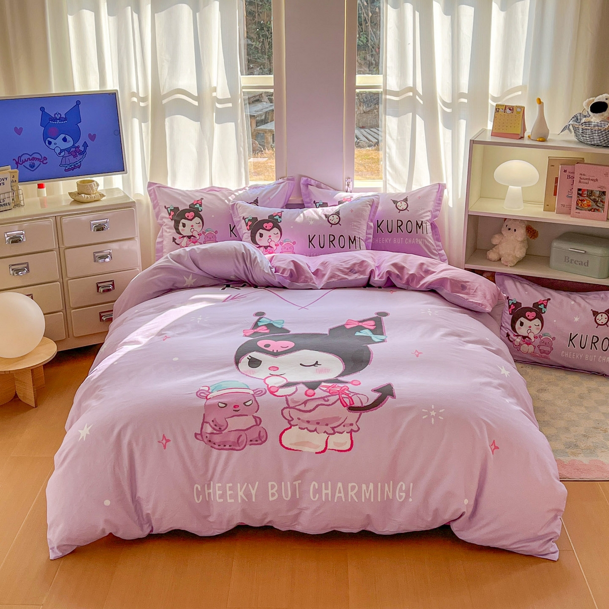 91家纺网 家纺一手货源 找家纺 （总）浩诚 2026新款专版三丽鸥hellokitty库洛米正版授权大版全棉纯棉四件套