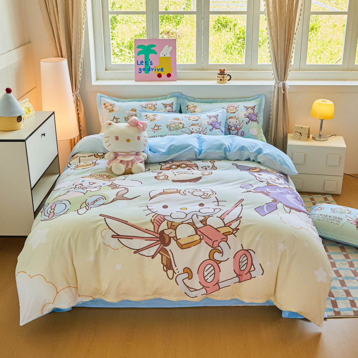 浩诚 2026新款专版三丽鸥hellokitty库洛米正版授权大版全棉纯棉四件套 飞行员