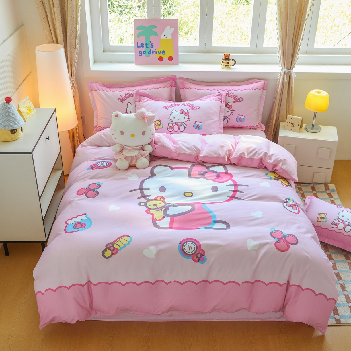 浩诚 2026新款专版三丽鸥hellokitty库洛米正版授权大版全棉纯棉四件套 甜心宝贝