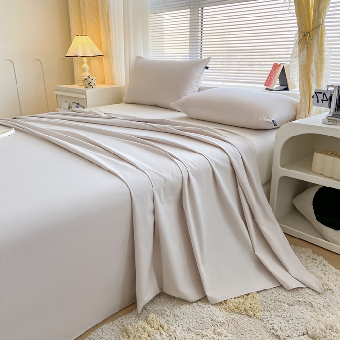 91家纺网 家纺一手货源 找家纺 涵宸家纺 2026新款全棉纯色单床单-米兰 床单-土灰