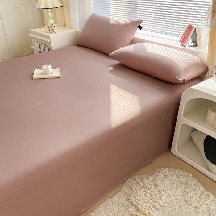 91家纺网 家纺一手货源 找家纺 涵宸家纺 2026新款全棉纯色单床单-米兰 床单-豆其