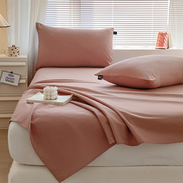 91家纺网 家纺一手货源 找家纺 涵宸家纺 2026新款全棉纯色单床单-米兰 床单-豆其