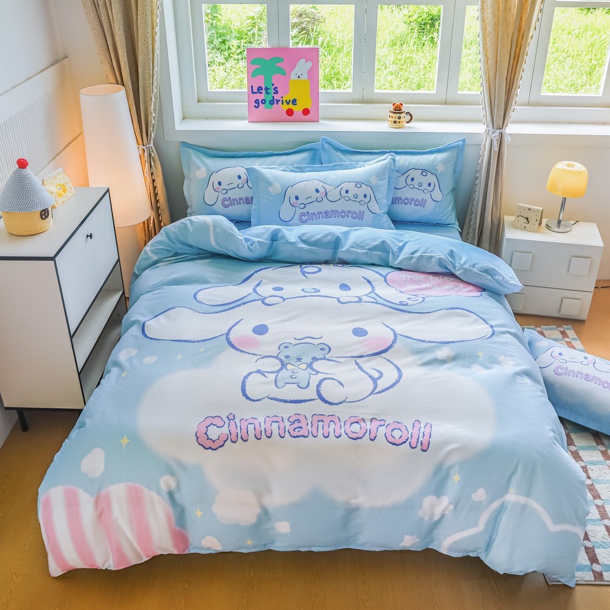 浩诚 2026新款专版三丽鸥hellokitty库洛米正版授权大版全棉纯棉四件套 云朵天使