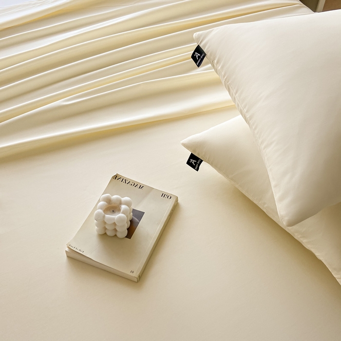 91家纺网 家纺一手货源 找家纺 涵宸家纺 2026新款全棉纯色单床单-米兰 床单-奶白