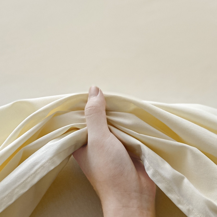 91家纺网 家纺一手货源 找家纺 涵宸家纺 2026新款全棉纯色单床单-米兰 床单-奶白