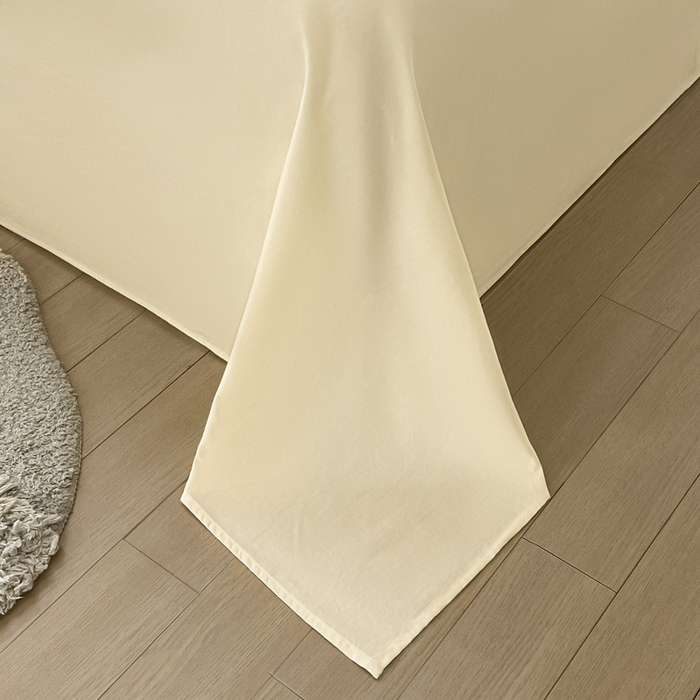 91家纺网 家纺一手货源 找家纺 涵宸家纺 2026新款全棉纯色单床单-米兰 床单-奶白