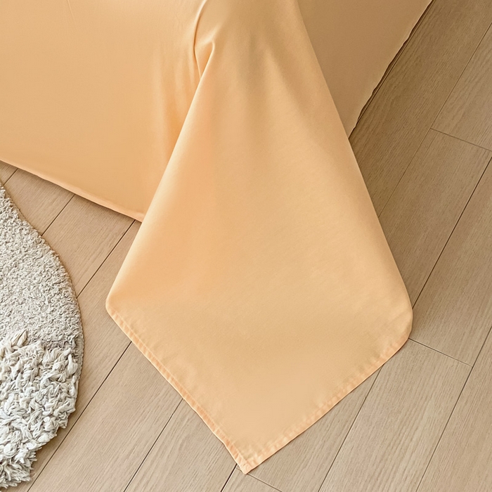 91家纺网 家纺一手货源 找家纺 涵宸家纺 2026新款全棉纯色单床单-米兰 床单-浅黄