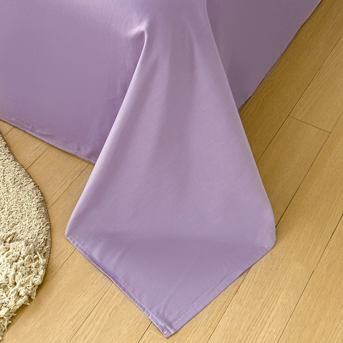 91家纺网 家纺一手货源 找家纺 涵宸家纺 2026新款全棉纯色单床单-米兰 床单-青紫