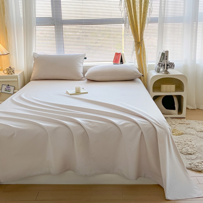 91家纺网 家纺一手货源 找家纺 涵宸家纺 2026新款全棉纯色单床单-米兰 床单-土灰