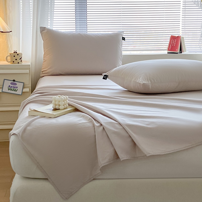 91家纺网 家纺一手货源 找家纺 涵宸家纺 2026新款全棉纯色单床单-米兰 床单-土灰