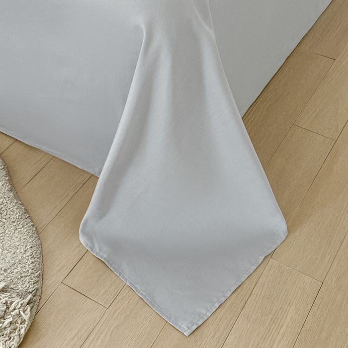 91家纺网 家纺一手货源 找家纺 涵宸家纺 2026新款全棉纯色单床单-米兰 床单-梧桐灰