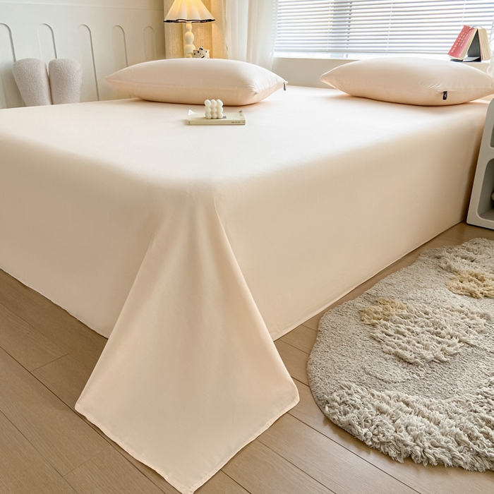 91家纺网 家纺一手货源 找家纺 涵宸家纺 2026新款全棉纯色单床单-米兰 床单-香槟金