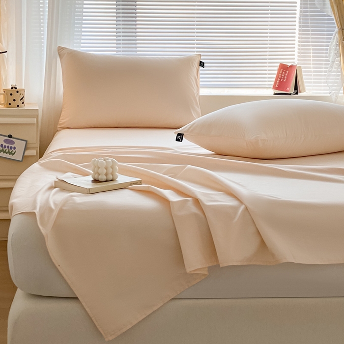 91家纺网 家纺一手货源 找家纺 涵宸家纺 2026新款全棉纯色单床单-米兰 床单-香槟金