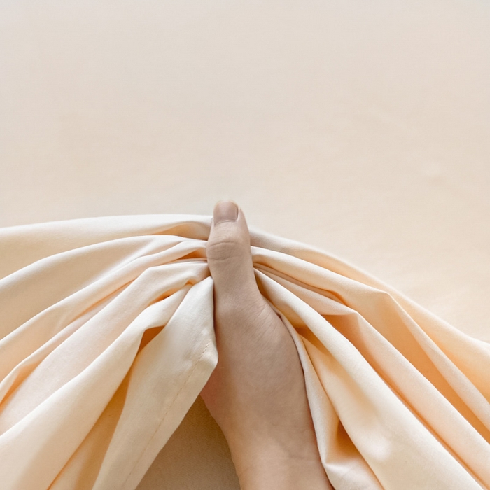 91家纺网 家纺一手货源 找家纺 涵宸家纺 2026新款全棉纯色单床单-米兰 床单-香槟金