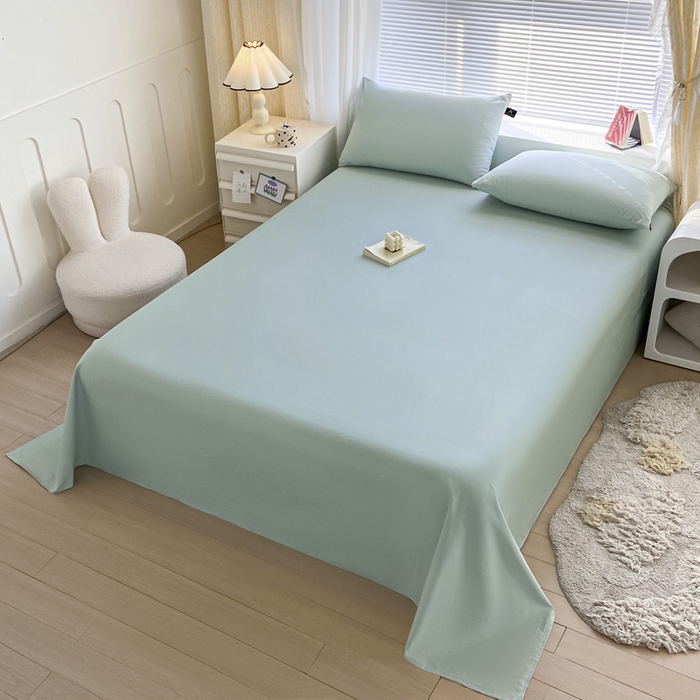 91家纺网 家纺一手货源 找家纺 涵宸家纺 2026新款全棉纯色单床单-米兰 床单-幸运兰