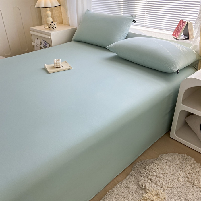 91家纺网 家纺一手货源 找家纺 涵宸家纺 2026新款全棉纯色单床单-米兰 床单-幸运兰