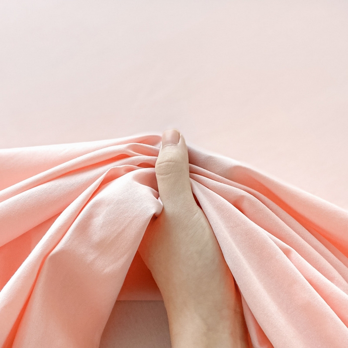 91家纺网 家纺一手货源 找家纺 涵宸家纺 2026新款全棉纯色单床单-米兰 床单-烟粉