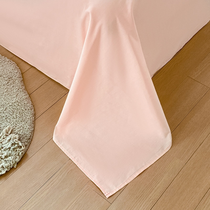 91家纺网 家纺一手货源 找家纺 涵宸家纺 2026新款全棉纯色单床单-米兰 床单-烟粉