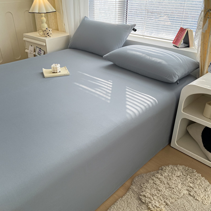 91家纺网 家纺一手货源 找家纺 涵宸家纺 2026新款全棉纯色单床单-米兰 床单-银灰