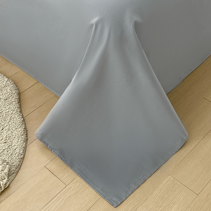 91家纺网 家纺一手货源 找家纺 涵宸家纺 2026新款全棉纯色单床单-米兰 床单-银灰