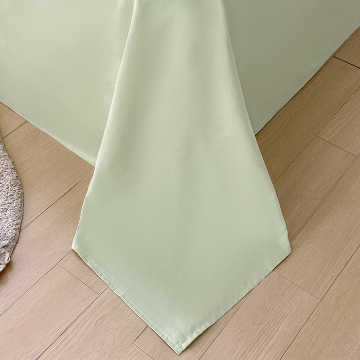 91家纺网 家纺一手货源 找家纺 涵宸家纺 2026新款全棉纯色单床单-米兰 床单-月光绿