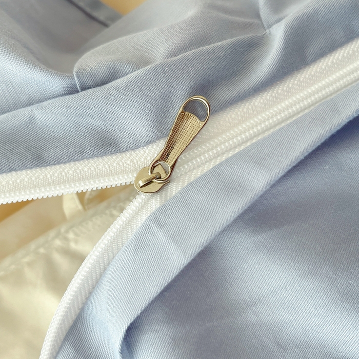 91家纺网 家纺一手货源 找家纺 艾迪尚家纺 2026法式韩版荷叶边纯色长绒棉纯棉单被套 冰川蓝香草白