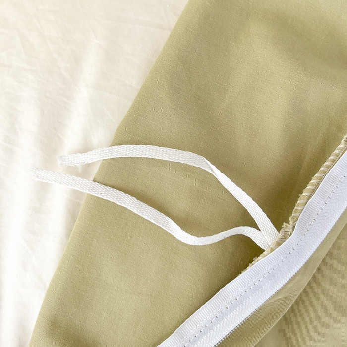 91家纺网 家纺一手货源 找家纺 艾迪尚家纺 2026法式韩版荷叶边纯色长绒棉纯棉单被套 青提絮语