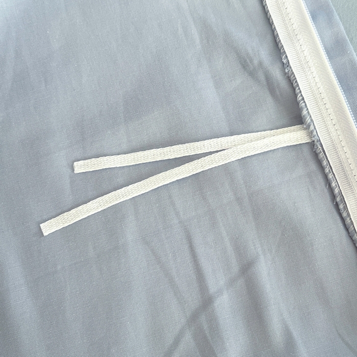 91家纺网 家纺一手货源 找家纺 艾迪尚家纺 2026法式韩版荷叶边纯色长绒棉纯棉单被套 雾蓝杏语