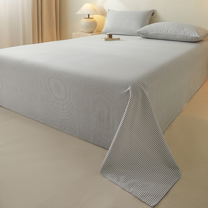 91家纺网 家纺一手货源 找家纺 涵宸家纺 2026新款全棉印花单床单-良品 床单-巴菲条