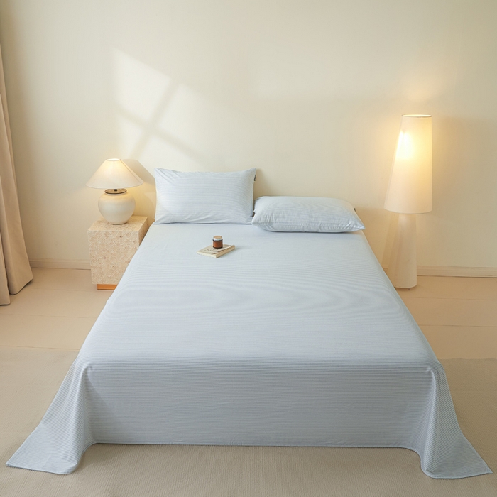 涵宸家纺 2026新款全棉印花单床单-良品 床单-半夏-兰