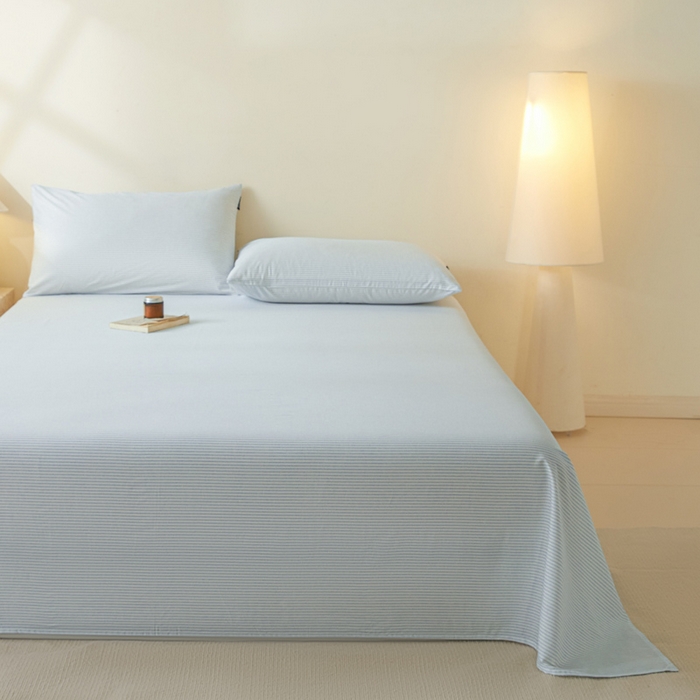 91家纺网 家纺一手货源 找家纺 涵宸家纺 2026新款全棉印花单床单-良品 床单-半夏-兰