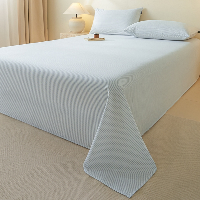 91家纺网 家纺一手货源 找家纺 涵宸家纺 2026新款全棉印花单床单-良品 床单-半夏-兰