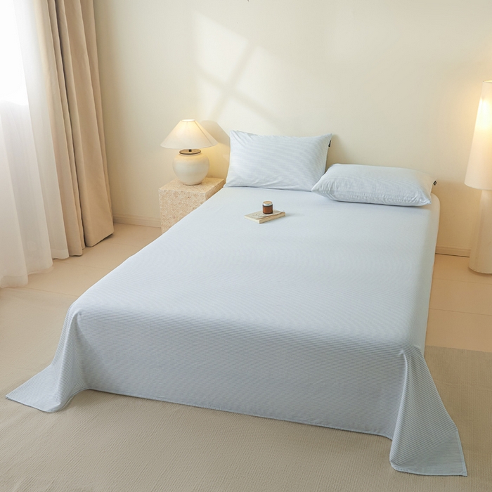 91家纺网 家纺一手货源 找家纺 涵宸家纺 2026新款全棉印花单床单-良品 床单-半夏-兰