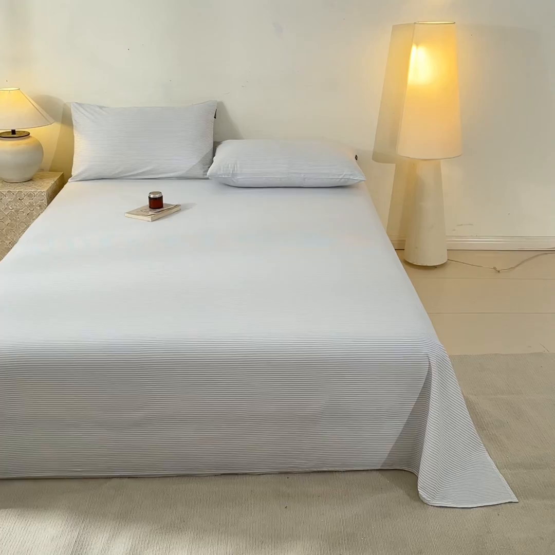 91家纺网 家纺一手货源 找家纺 涵宸家纺 2026新款全棉印花单床单-良品 床单-半夏-兰